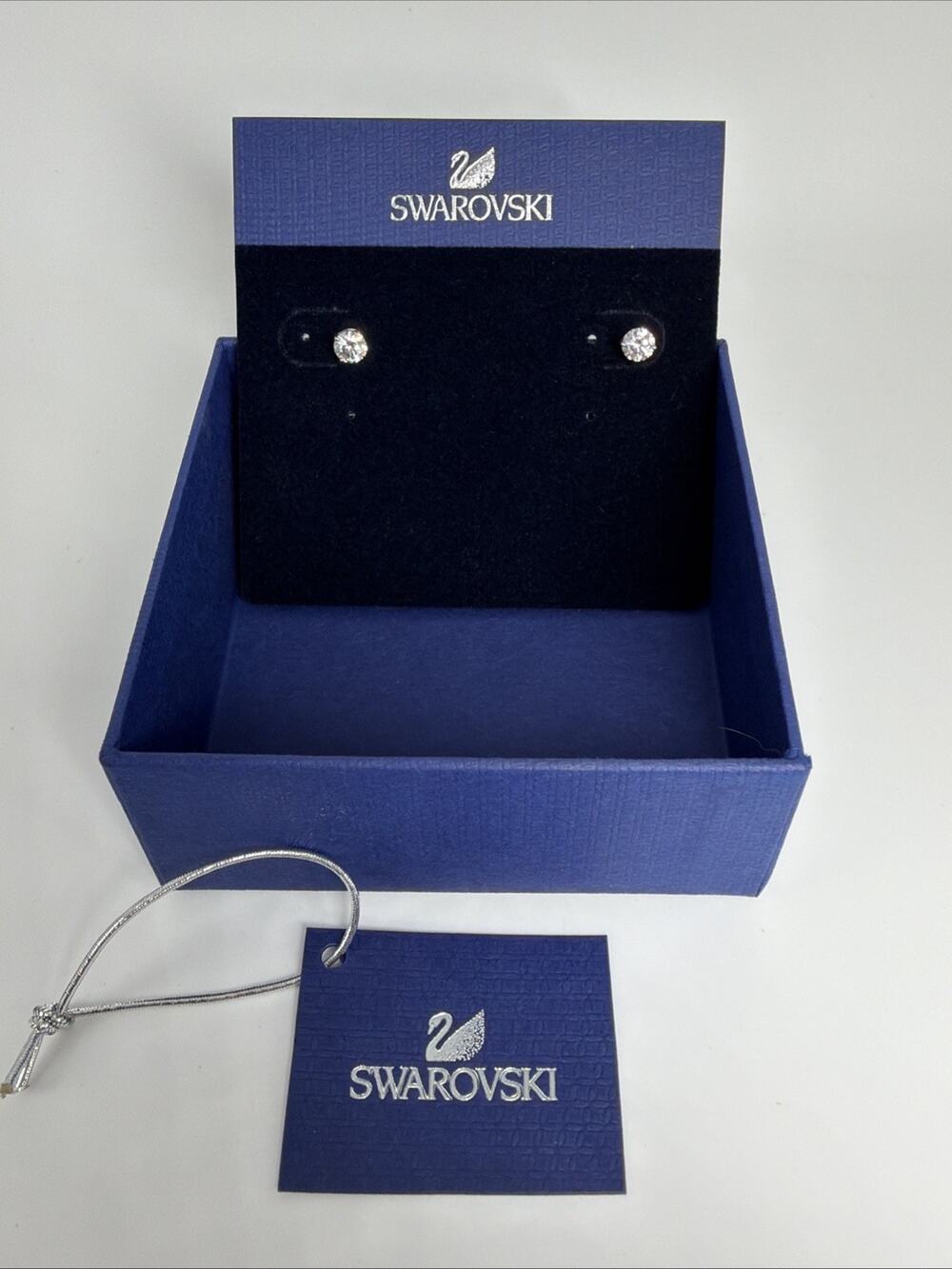 Swarovski Reversible Stud Earrings Crystal & Faux Pearl White